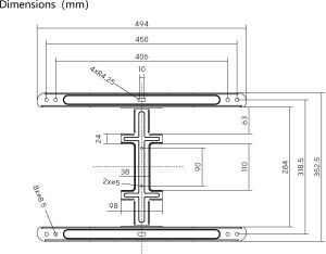 Стенна стойка за телевизор STELL SHO 7620 EXTENSIBLE, регулируема