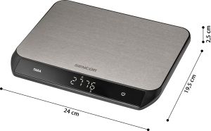 Кухненска везна с акумулаторна батерия SENCOR SKS 8200 - 20 кг.